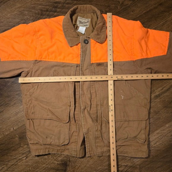 Woolrich Outdoor‎ Guide Collection Hunting Jacket Brown Orange Size L 1990s Mens - Picture 6 of 16